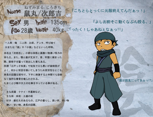 【陰陽忍伝】鼠丸/次郎吉【名簿】(05/31・BKMコメ返信)
