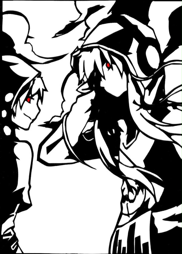 カゲプロ切り絵((ただしセトは切れなかった←