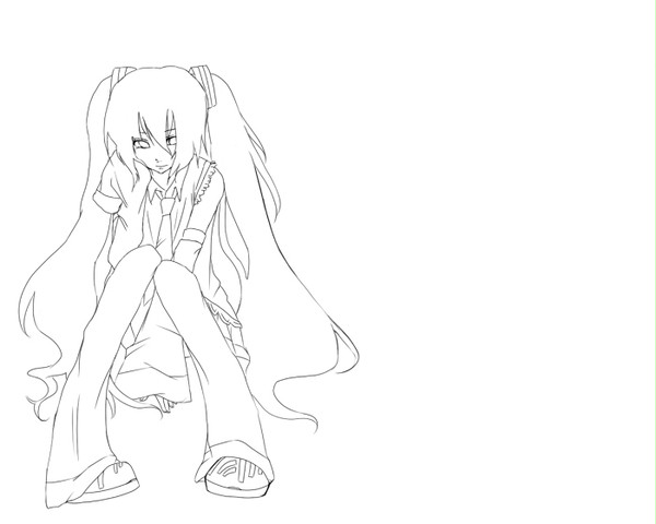 初音ミク【ラフ画】