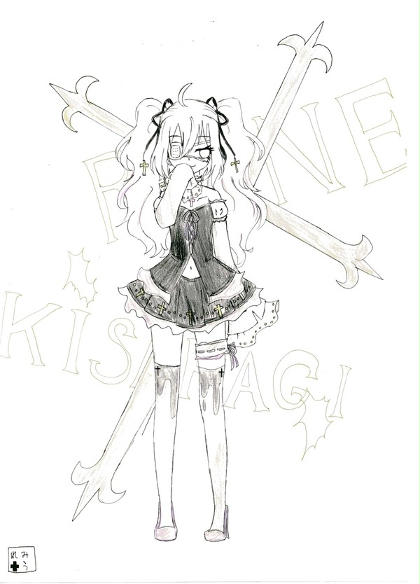 【色塗り前・原画】　オリ伽羅　如月凛音