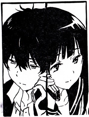 消しゴム　　氷菓　２１話（はがき1/2サイズ）