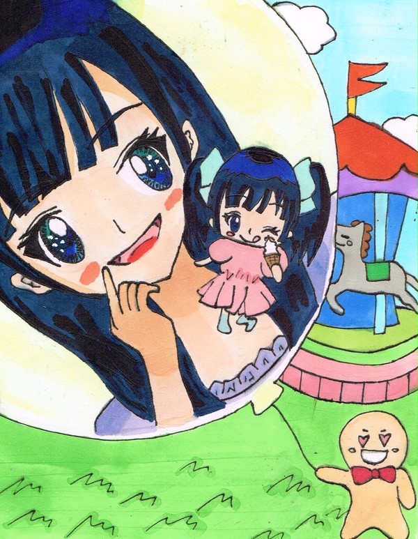 遊園地で風船になっちゃいまゆゆ　