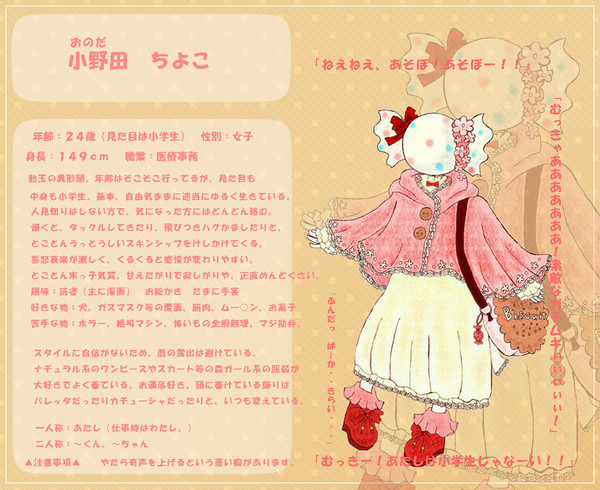 【絵師異形】小野田 ちよこ【キャラシ】