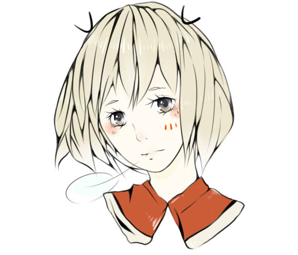茶色发少女