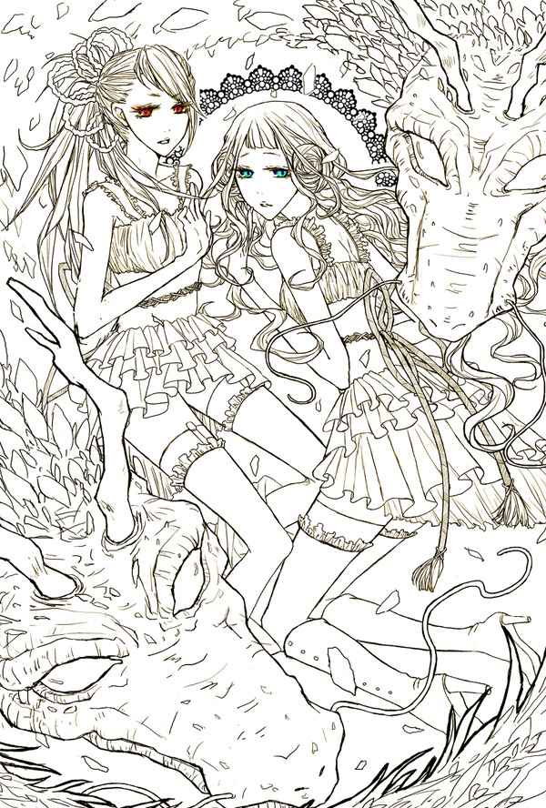 塗り絵用線画
