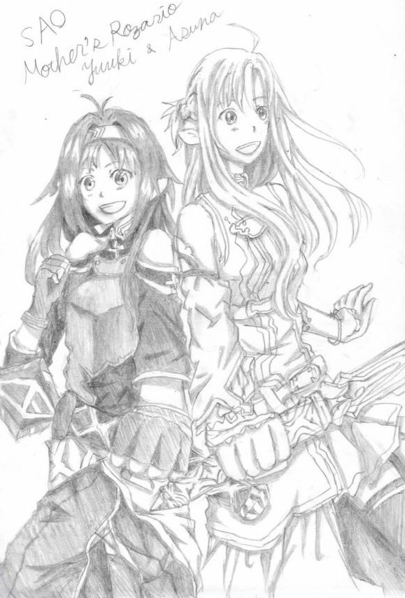 ソードアートオンラインをシャーペン画で描いてみたⅡ