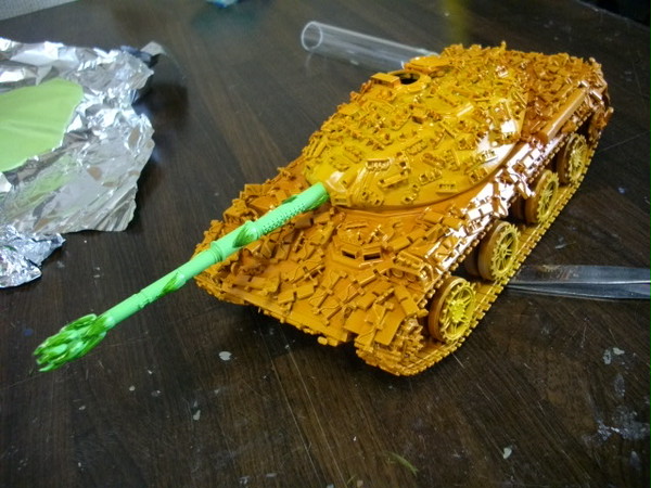 戦車カツ製作中
