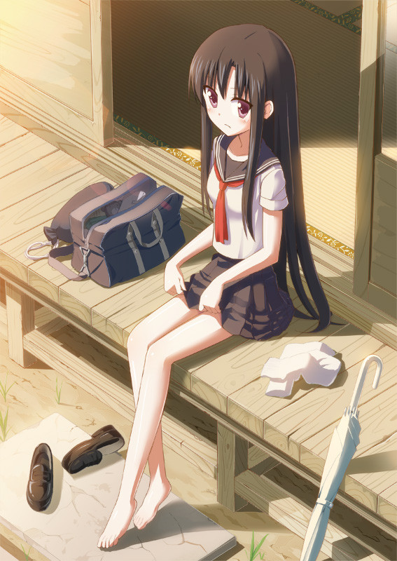 縁側で涼む