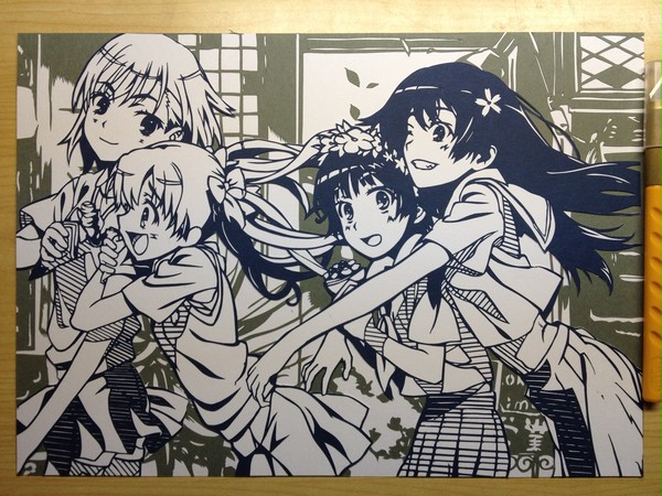 とある科学の超電磁砲　【切り絵】　２期記念