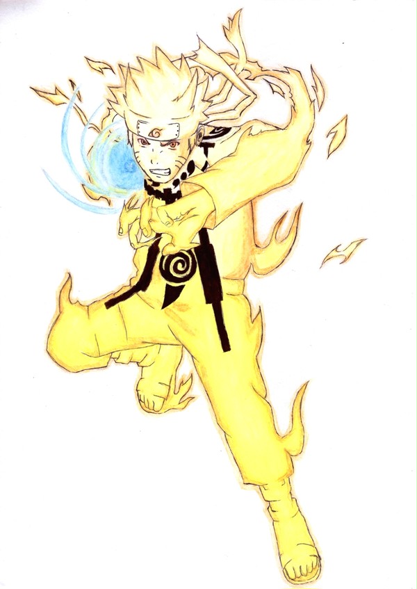 ナルト、尾獣モード。