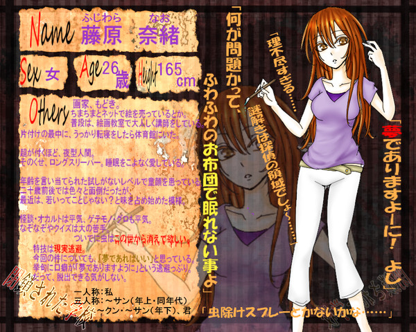【閉学】藤原奈緒【キャラシ】