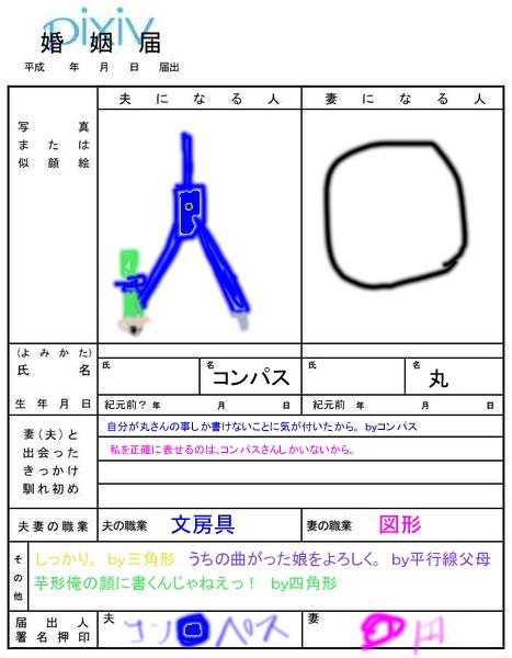 図形初の夫婦誕生！？
