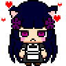 ちびドット　黒猫