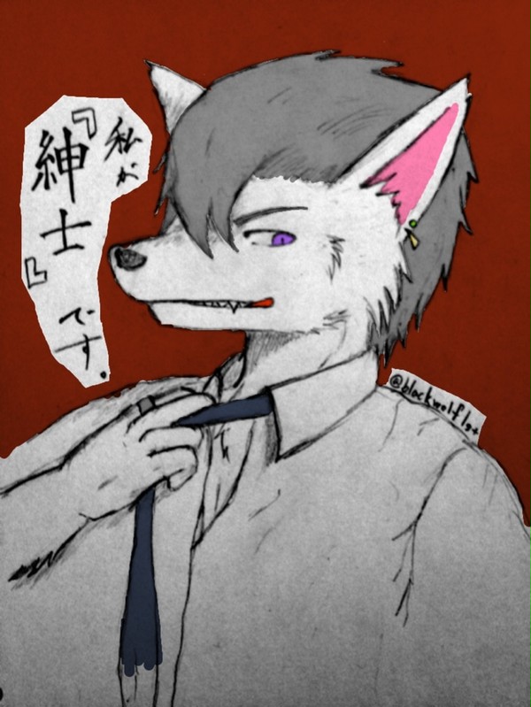 紳士自画像(色付き
