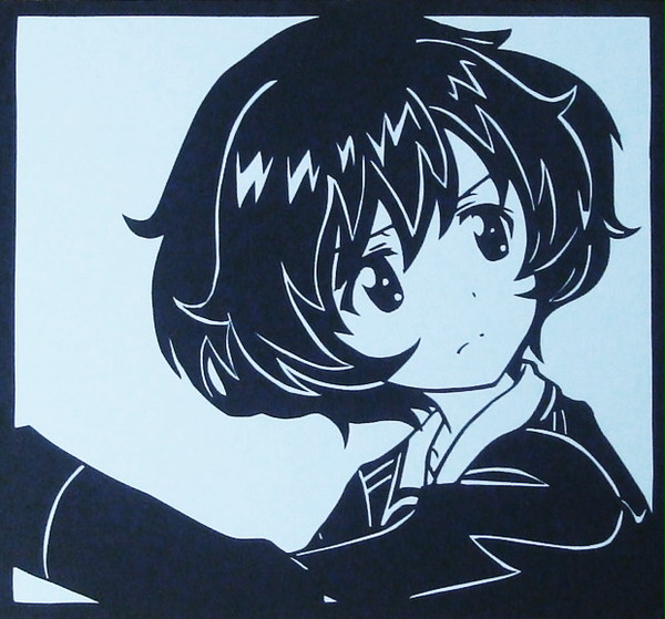 「ガルパン」秋山優花里 切り絵にしました