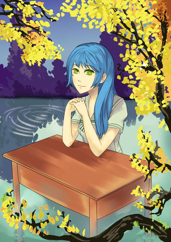 水与桌子