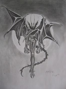 鉛筆画　アモン
