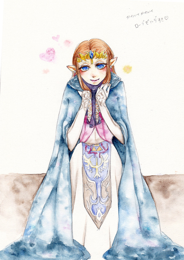 ゼルダ水彩落描きつめつめ