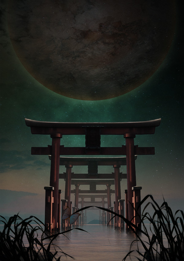 月と鳥居