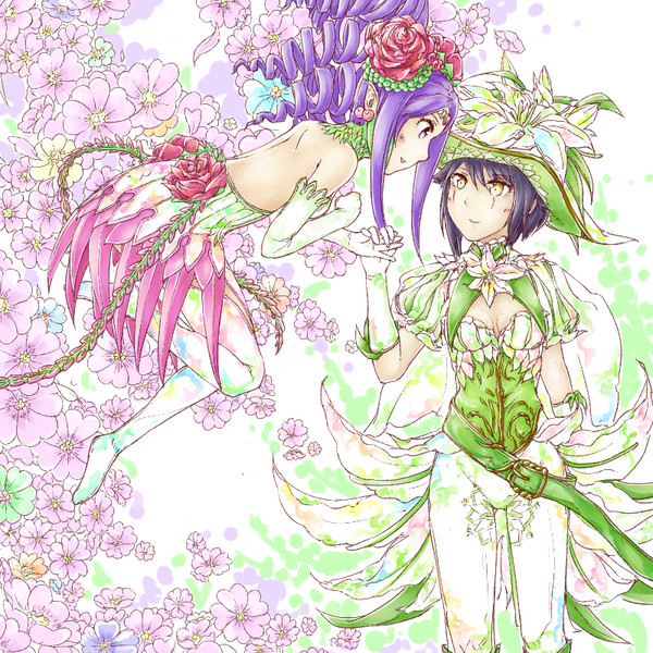 薔薇と白百合
