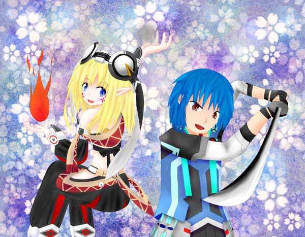 【pixivアークスカード】 クロウ&コノハ