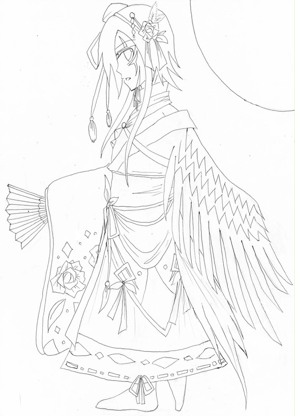 オリキャラ線画