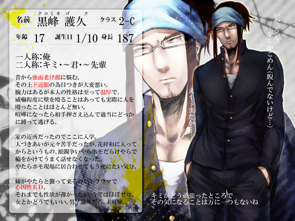 【花梓和】黒峰 護久【2年生】
