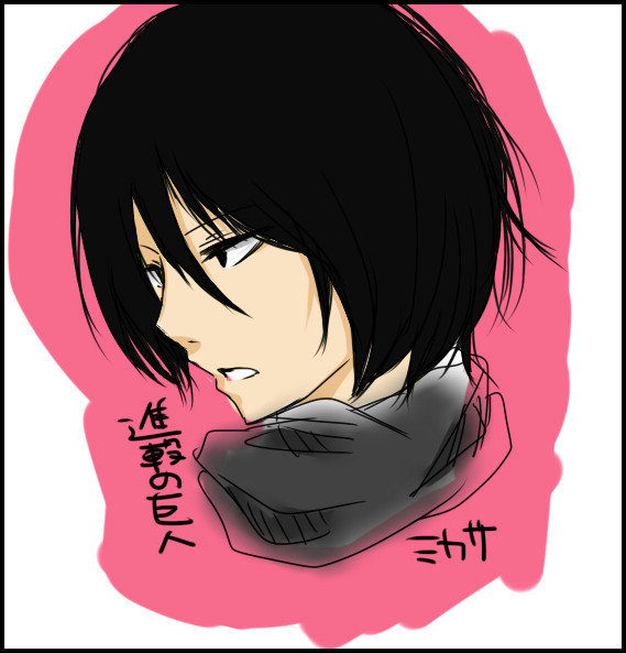 15分落書き　ミカサ！