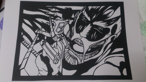 進撃の巨人【切り絵】