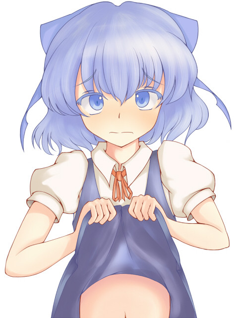 チルノがスカートをたくしあげてるだけ