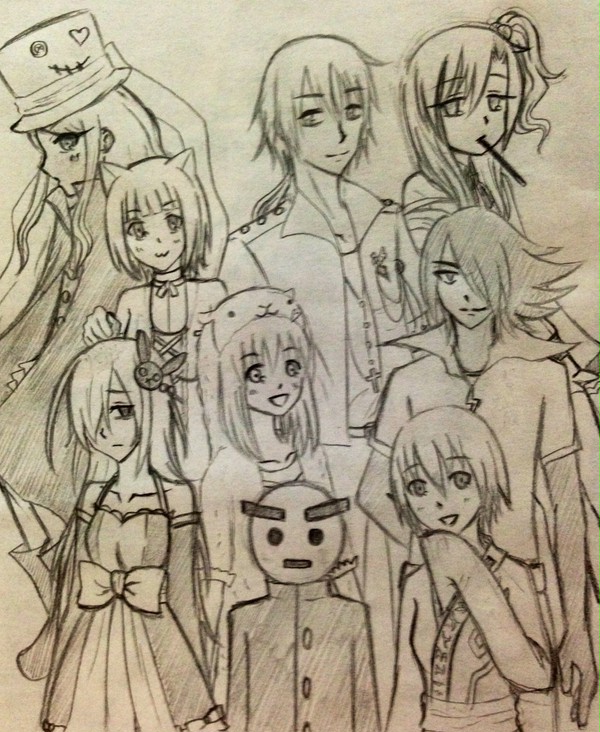 身内キャラ描いてみた
