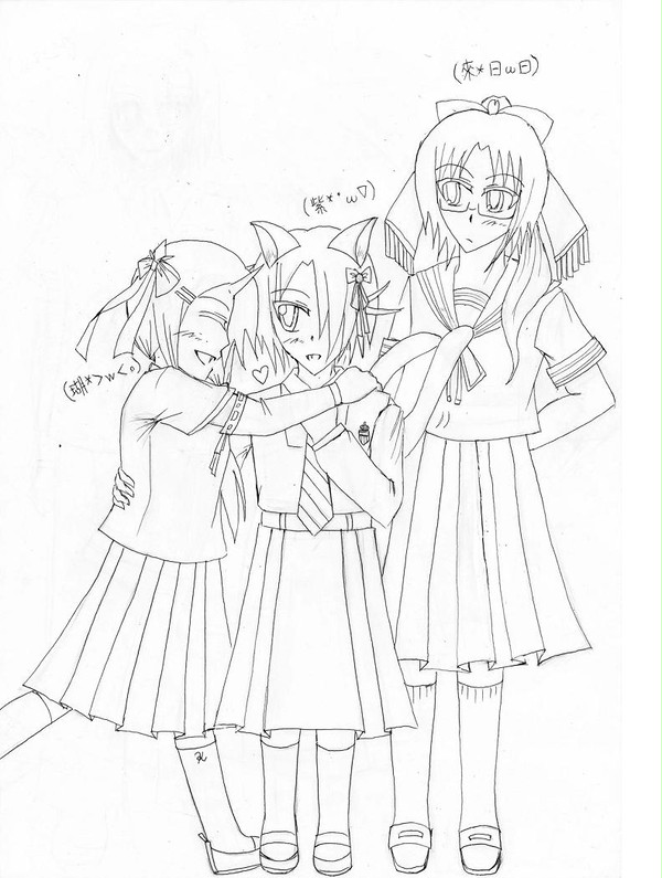 オリキャラ線画