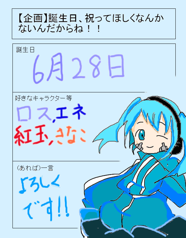 祝ってください