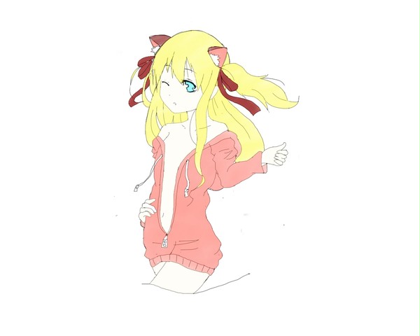猫耳パーカー