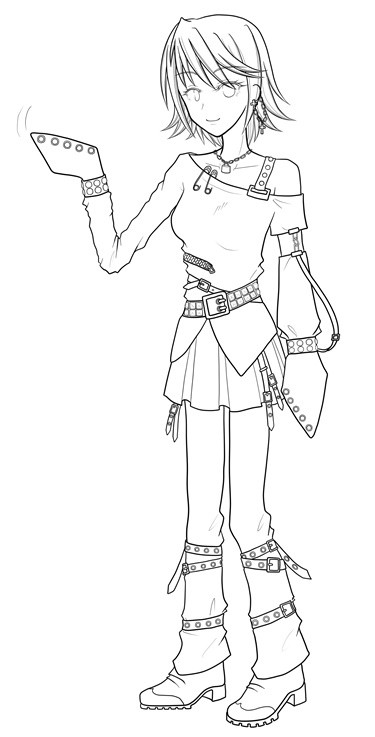 アバターイラスト線画段階