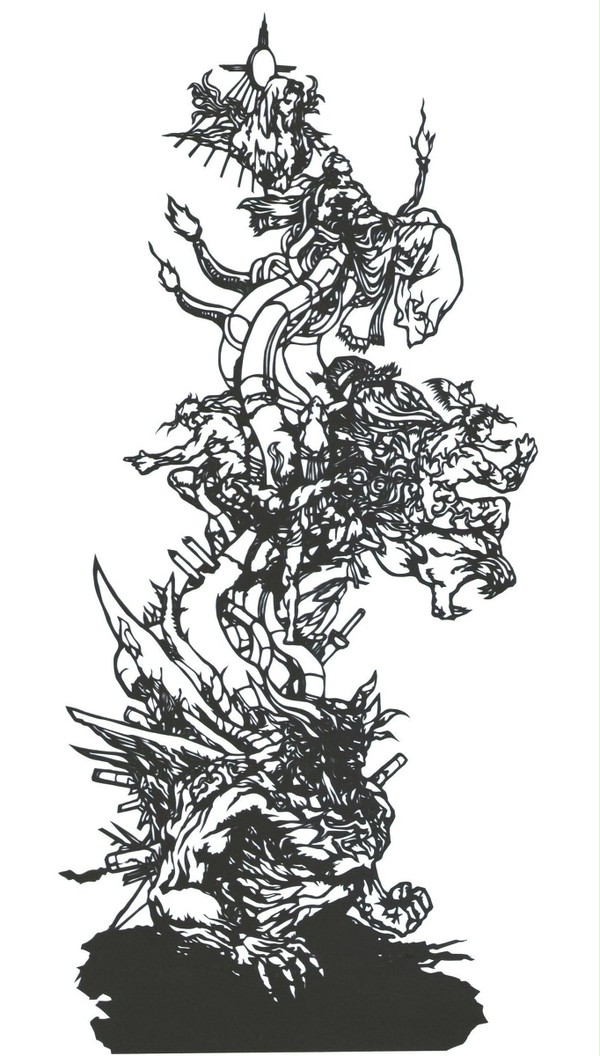 神の果て【切り絵FF6ラスボス】