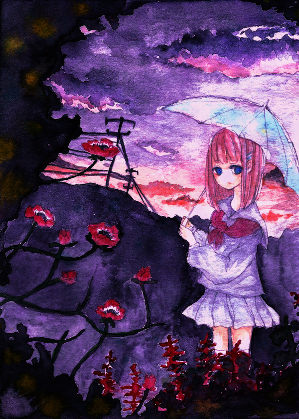 雨上がりの夕焼け