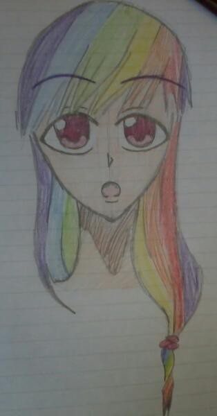 my rainbow haired oc mai