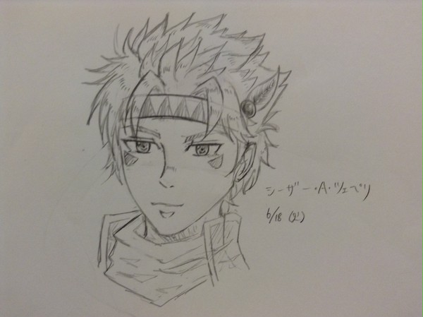 シーザー初描き