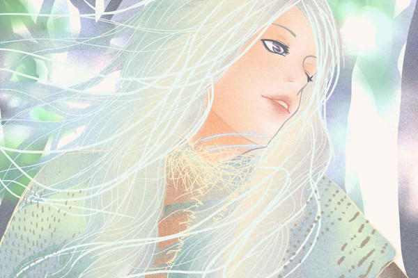 雪中女