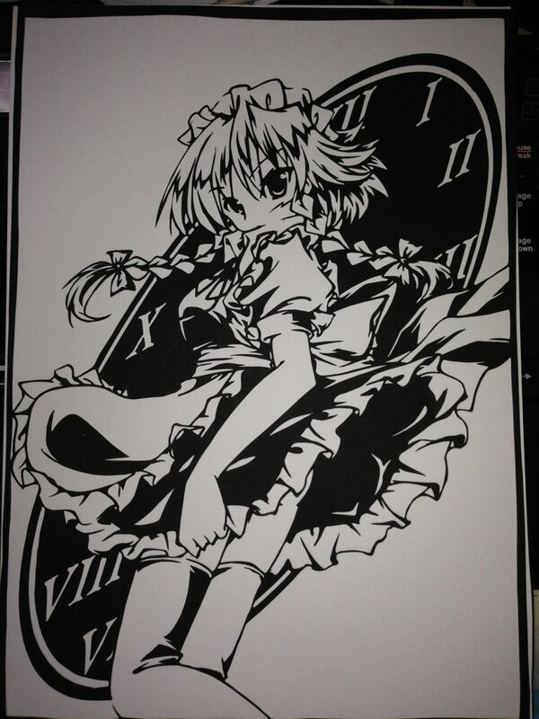 切り絵＠咲夜さん（央紫様）