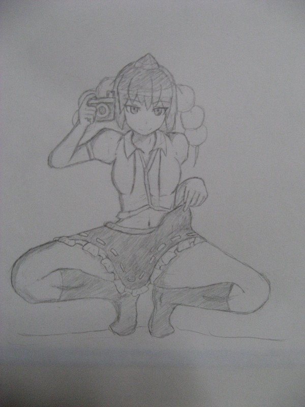 射命丸文を描いたつもり。