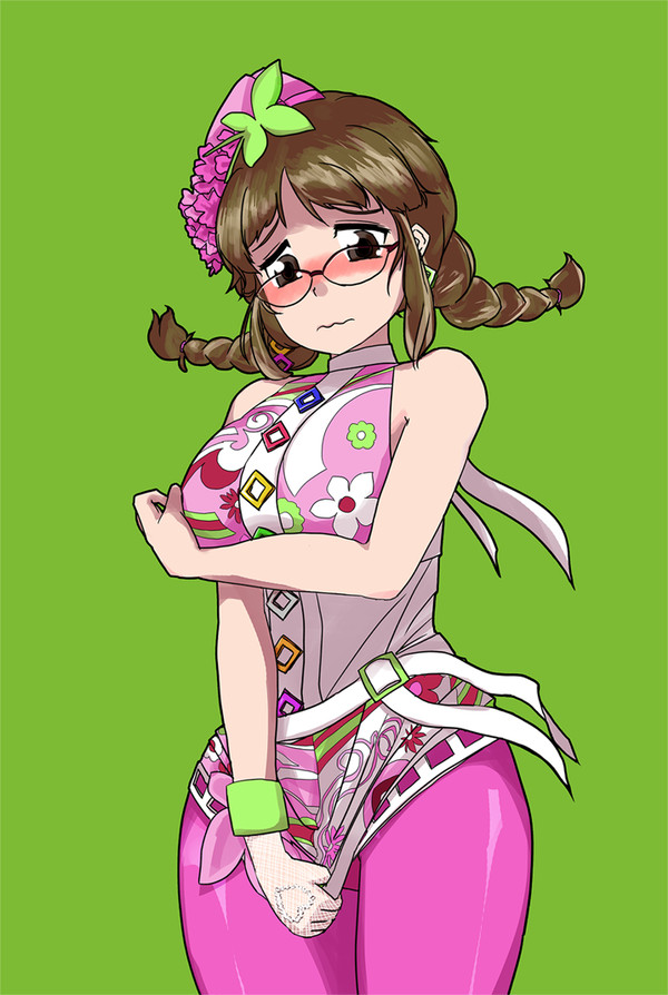 恥じらう律子