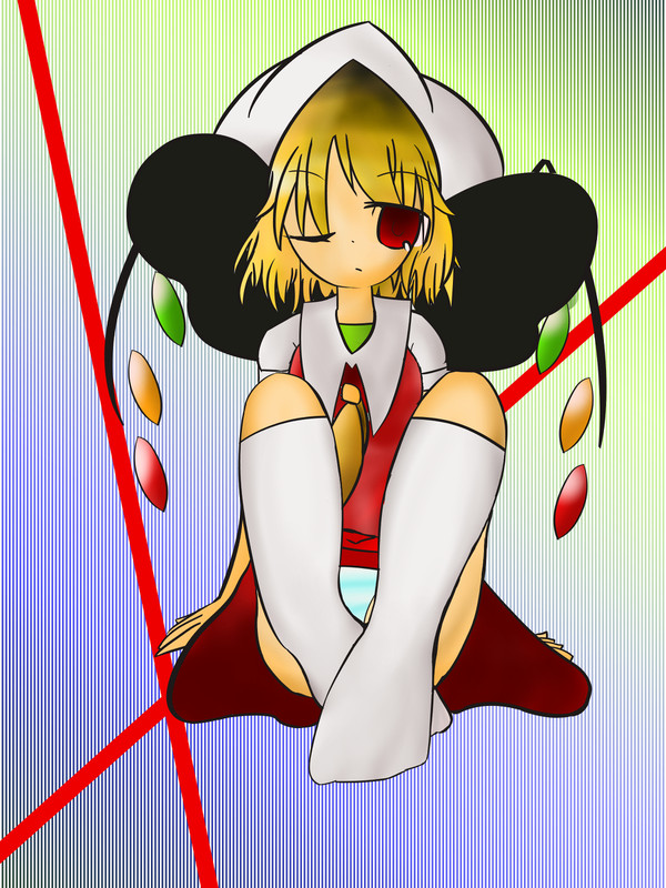 ニーソフランちゃんがちらりとこっちを見ているだけ