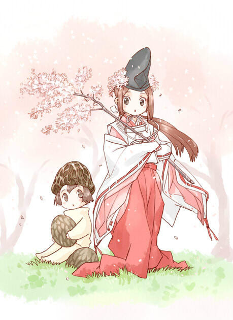桜とアミガサ