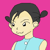 お団子頭の娘