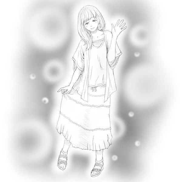 マキシ丈少女