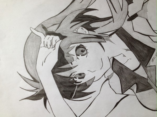 戦場ヶ原さん、描いてみた。