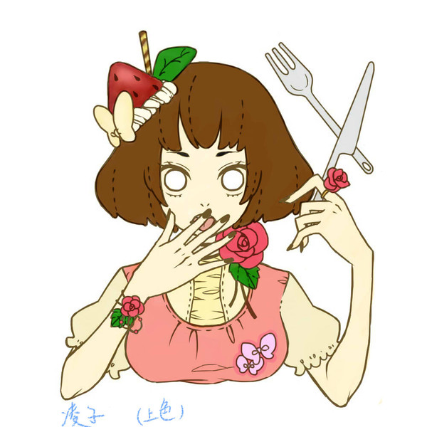 姉は商品を食べる