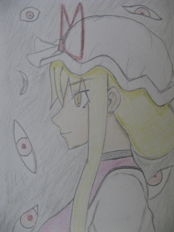 八雲紫を描いたんだ。